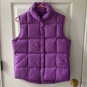 Lands End purple puffer vest